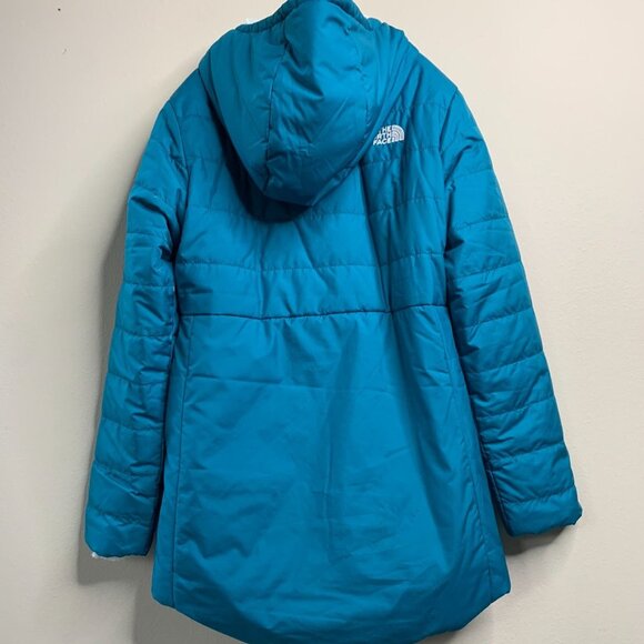 THE NORTH FACE MossBud Swirl Reversible Coat Girls M 10-12 Parka Winter Jacket - Picture 2 of 14